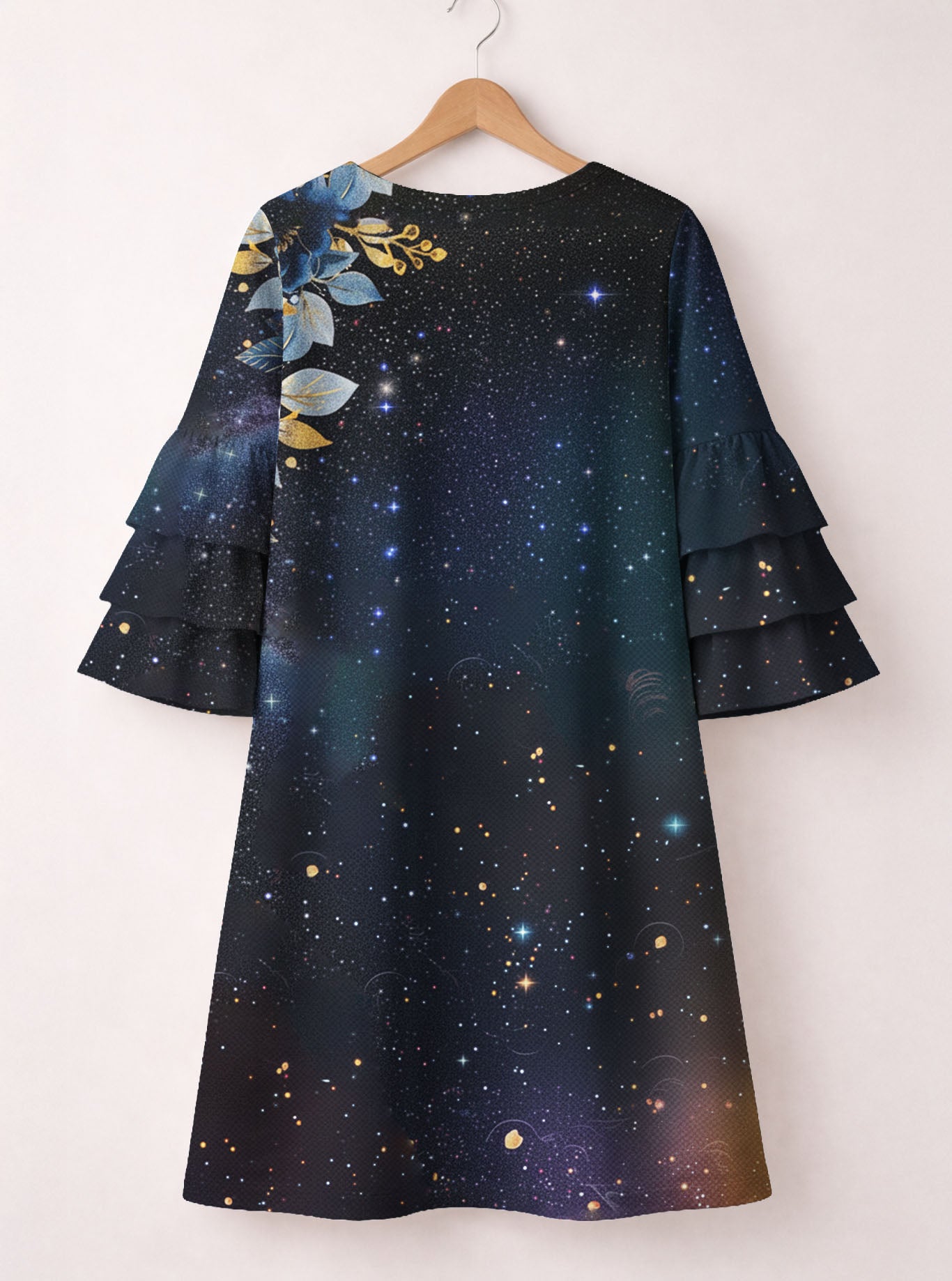 "Nyota" Stacked Ruffle Sleeve Dress