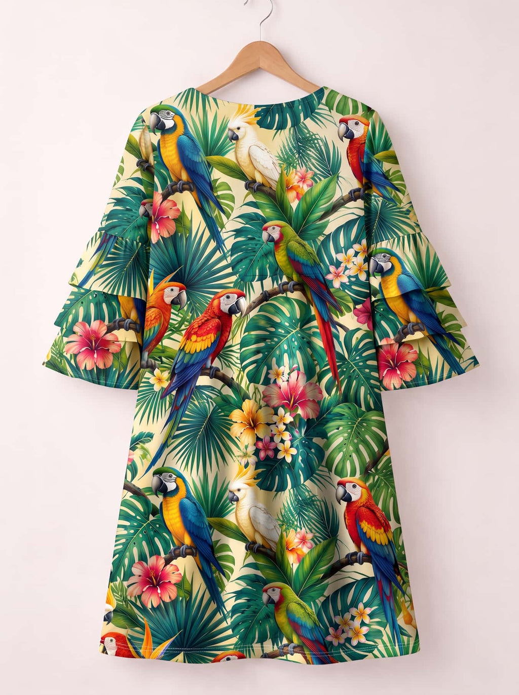 "Peponi" Stacked Ruffle Sleeve Dress