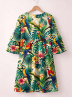 "Peponi" Stacked Ruffle Sleeve Dress