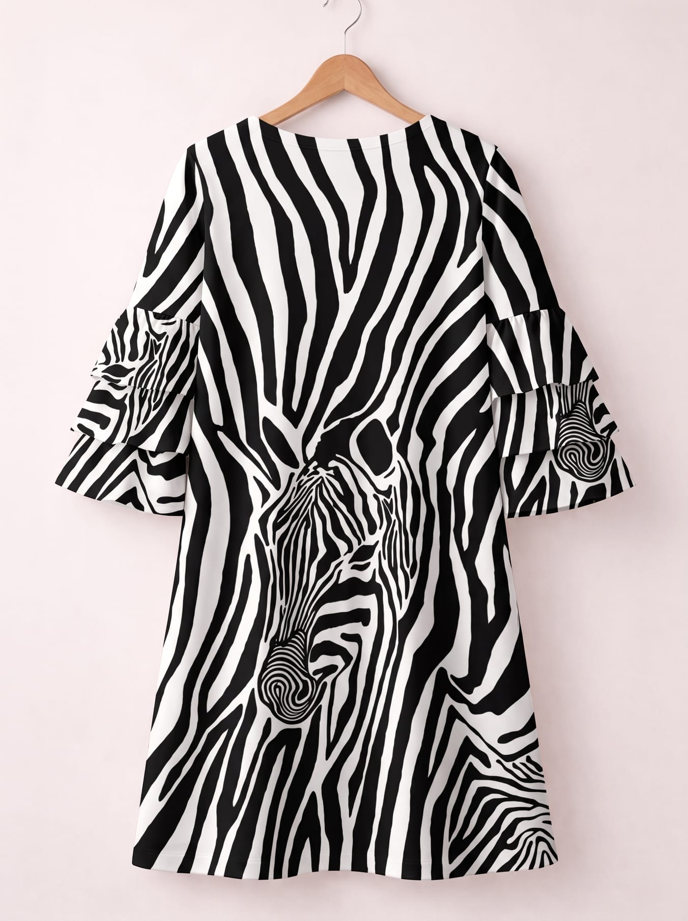 "Punda" Stacked Ruffle Sleeve Dress