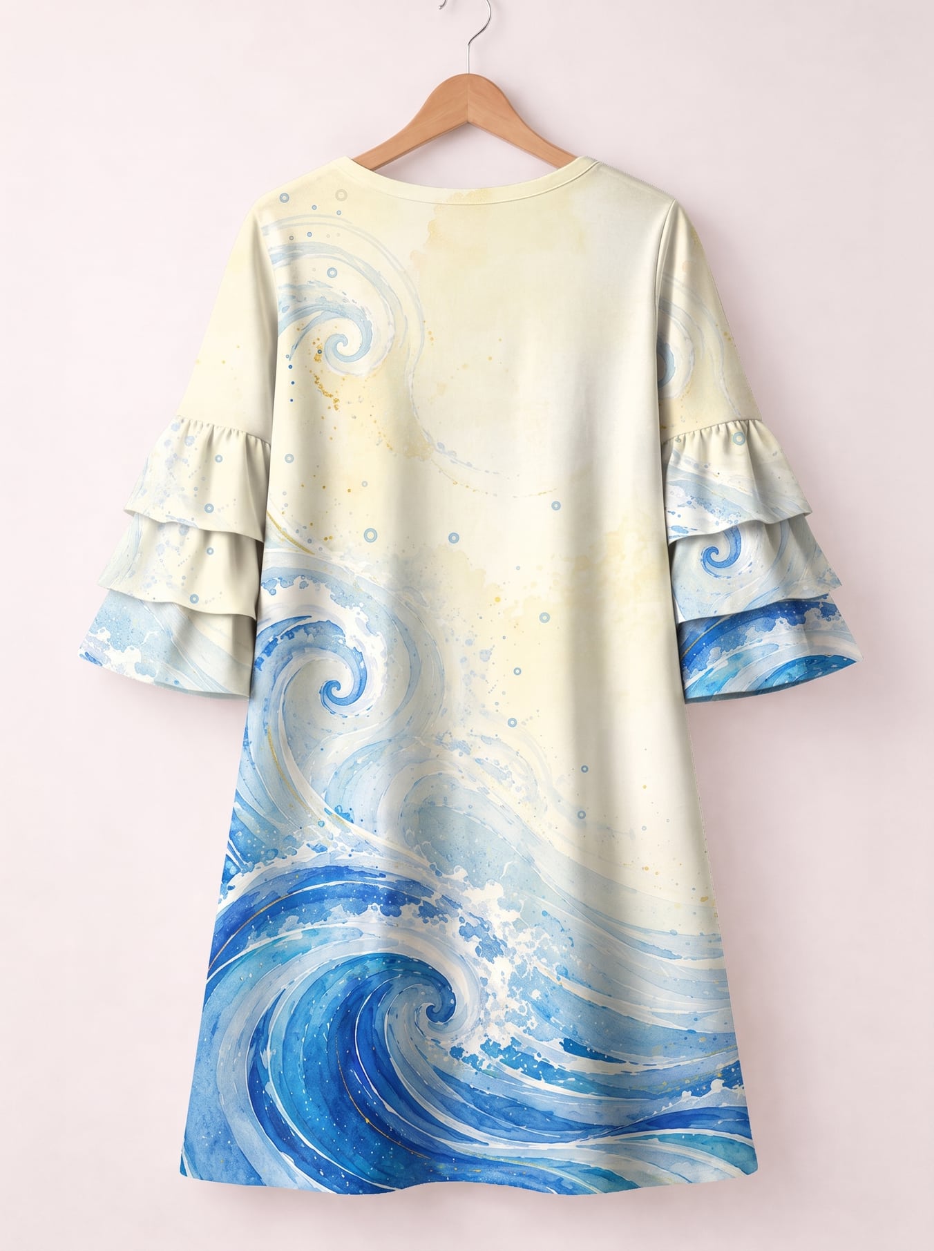 "Samaki" Stacked Ruffle Sleeve Dress