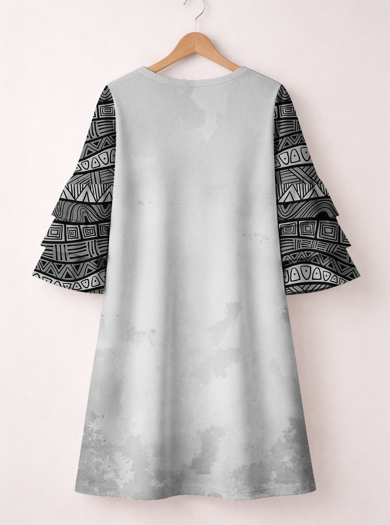 Seasoned Stacked Ruffle Sleeve Dress