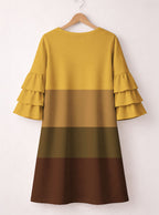 Black Excellence Stacked Ruffle Sleeve Dress