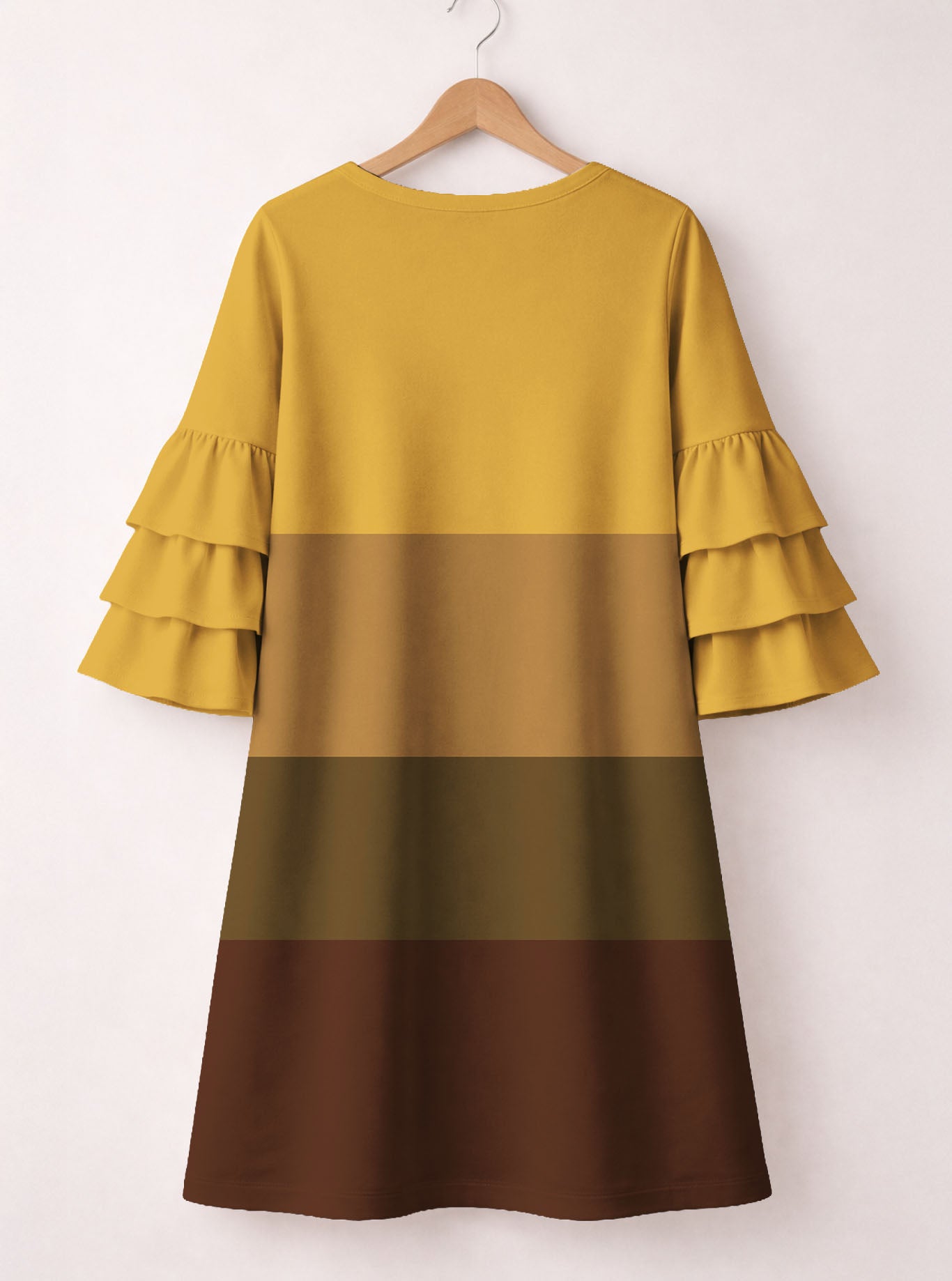 Black Excellence Stacked Ruffle Sleeve Dress
