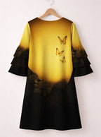 "Iyanu" Stacked Ruffle Sleeve Dress
