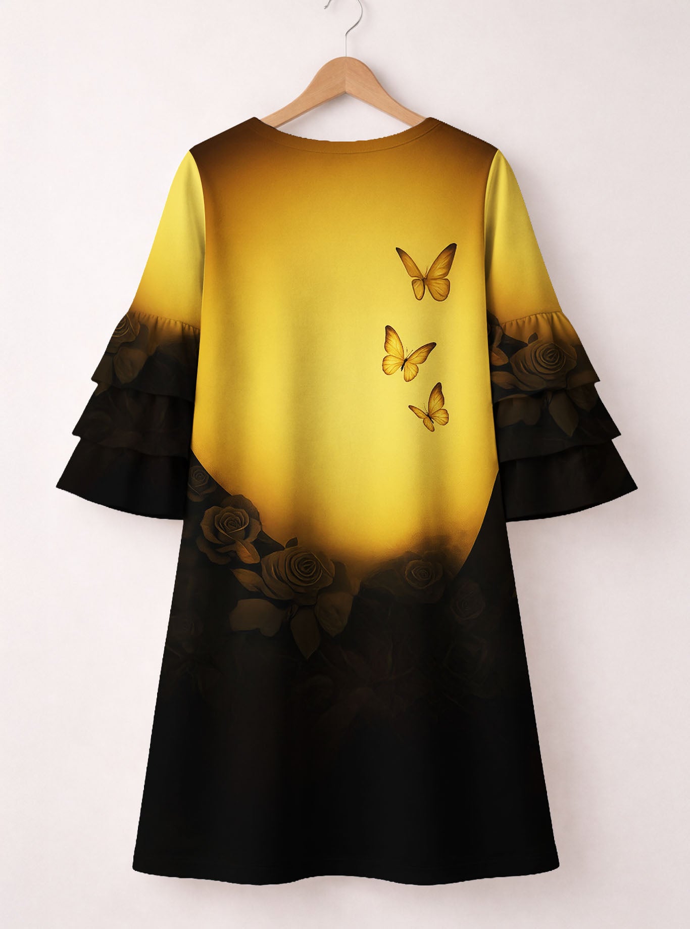 "Iyanu" Stacked Ruffle Sleeve Dress