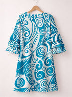 "Nalu" Stacked Ruffle Sleeve Dress