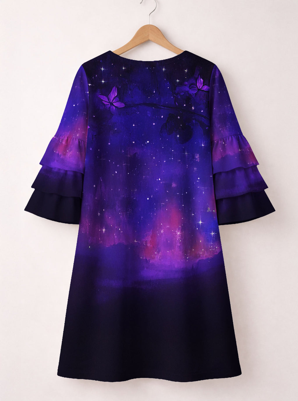 Storm Stacked Ruffle Sleeve Dress