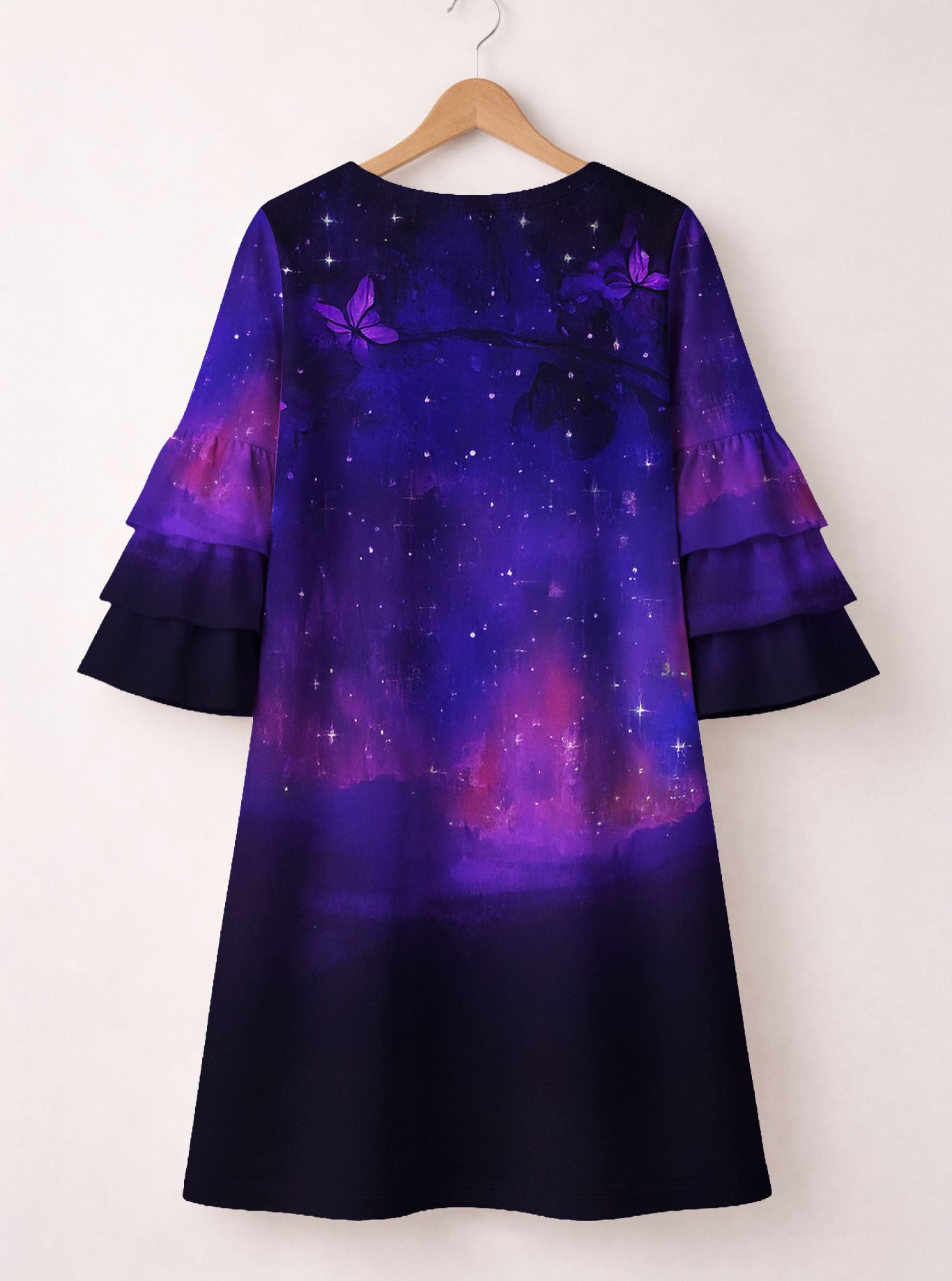 Storm Stacked Ruffle Sleeve Dress