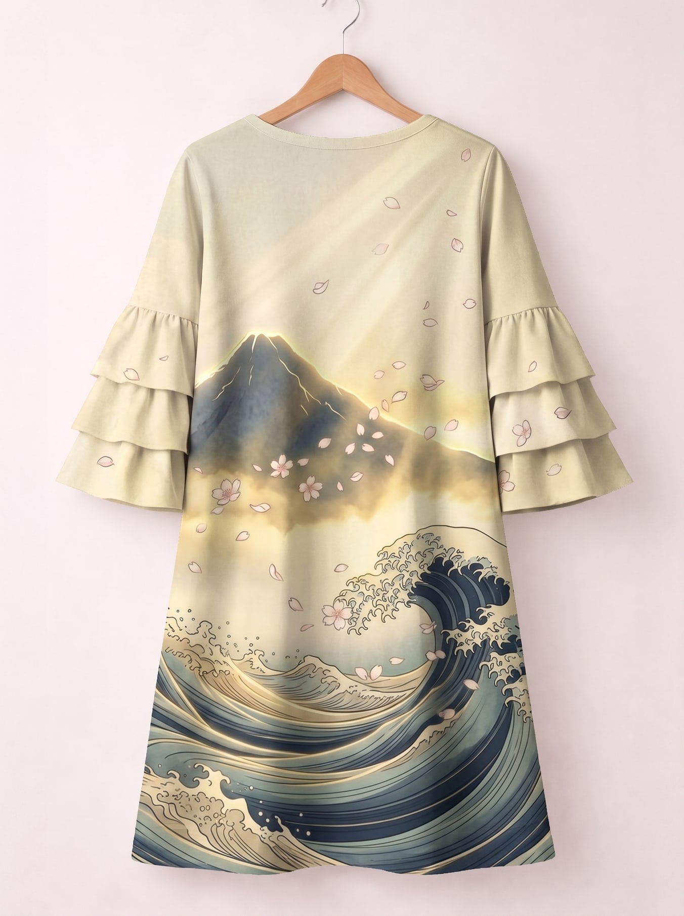 "Wimbi" Stacked Ruffle Sleeve Dress