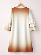 Shine Unbound Stacked Ruffle Sleeve Dress