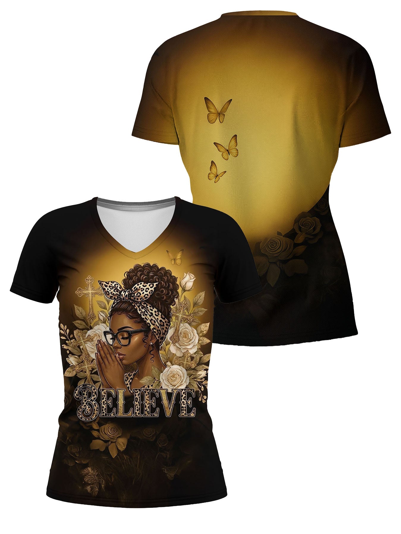 "Imani" V-Neck T-Shirt