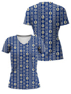 "Oshun" Royal Blue V-Neck T-Shirt