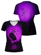 "Selah" Purple V-Neck T-Shirt