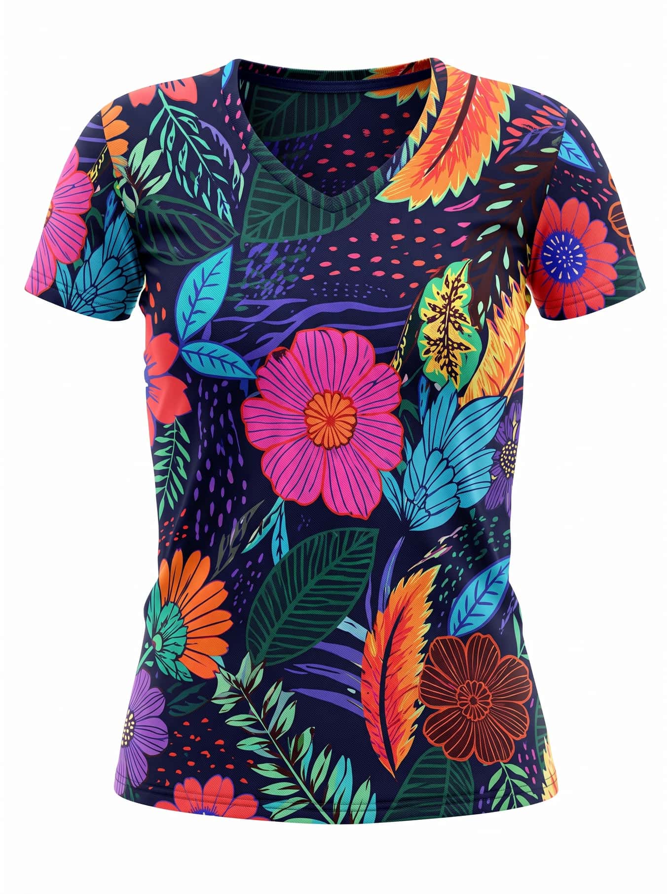 "Bustani" V-Neck T-Shirt