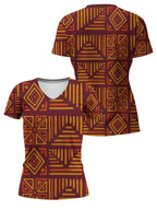 Mudcloth V-Neck T-Shirt