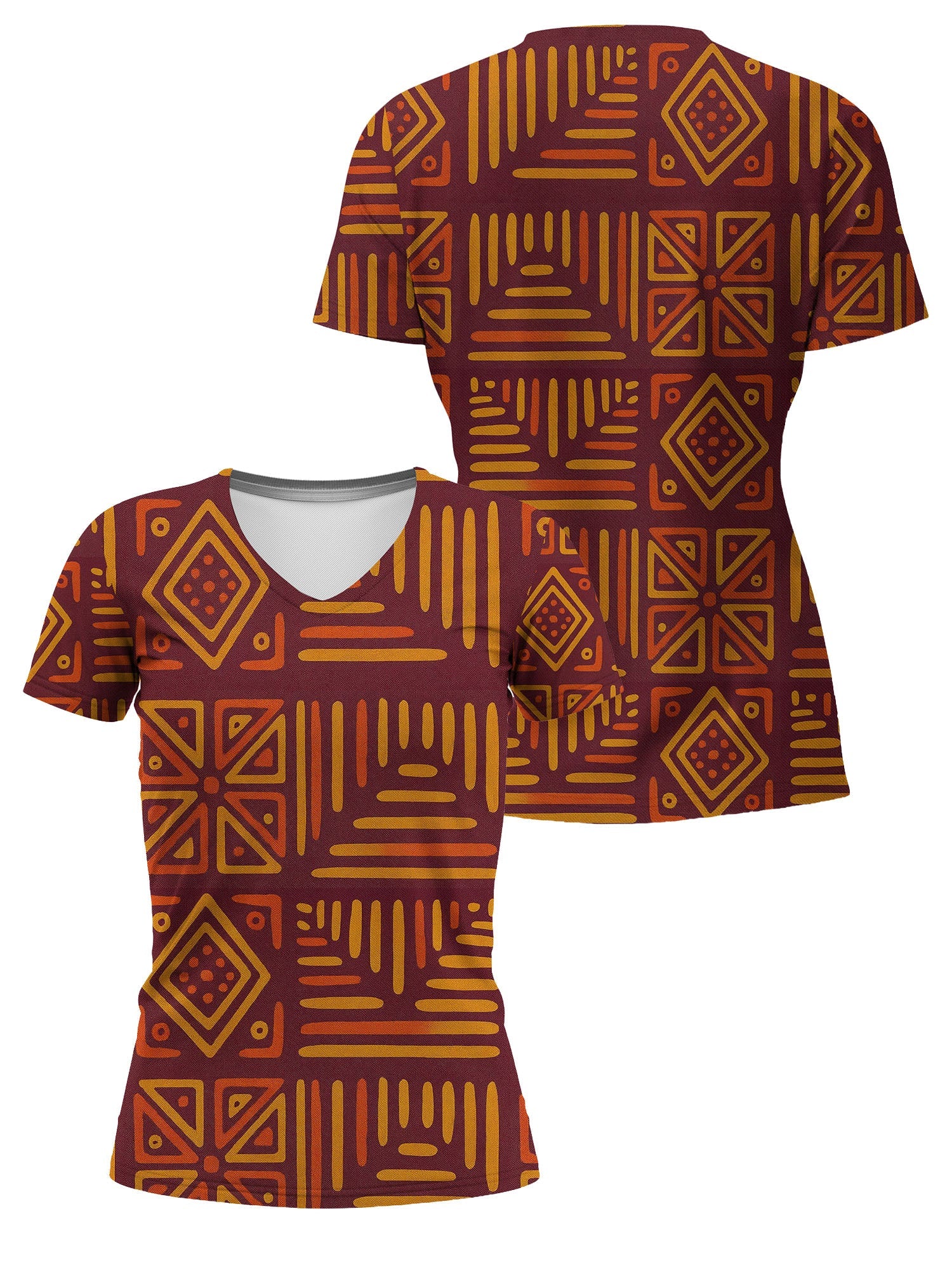 Mudcloth V-Neck T-Shirt