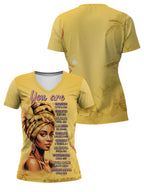 Yellow Orchid V-Neck T-Shirt