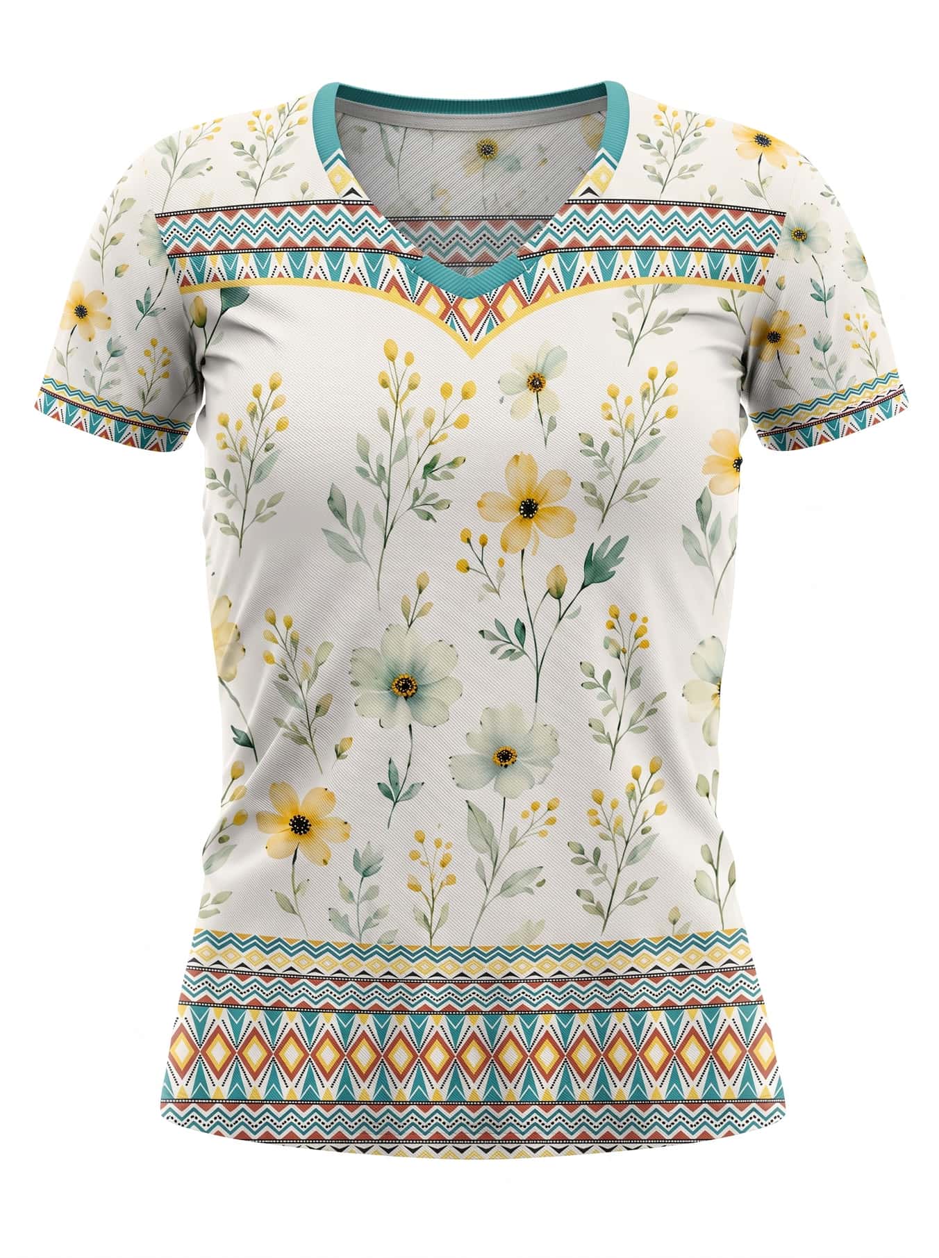 "Alizeti" V-Neck T-Shirt