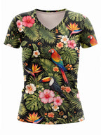 "Kasuku" V-Neck T-Shirt