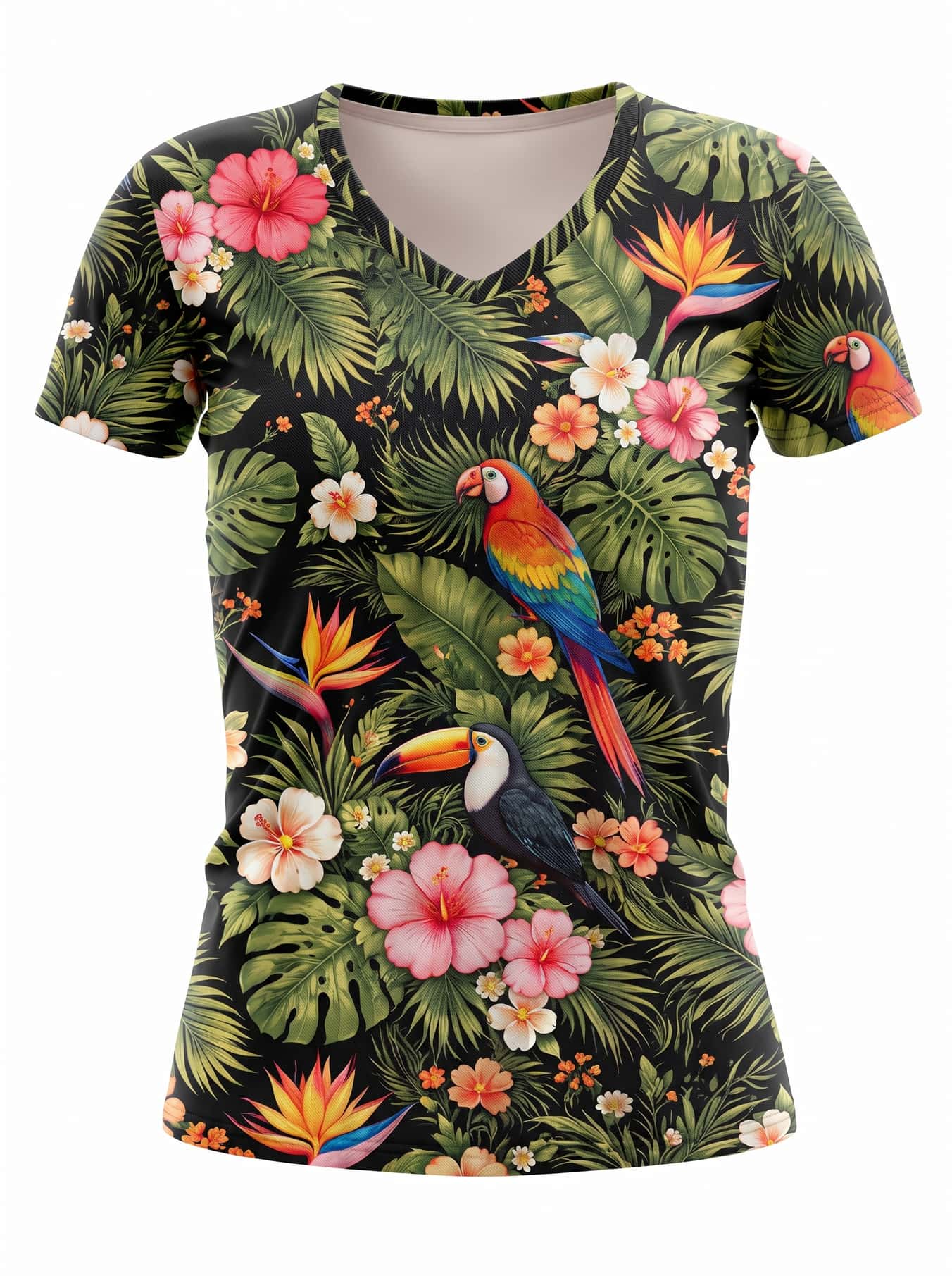 "Kasuku" V-Neck T-Shirt