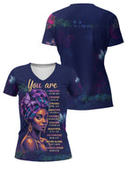 Blue Orchid V-neck T-shirt