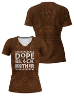 Dope Black Mom V-Neck T-Shirt