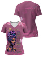Pink Orchid V-neck T-shirt