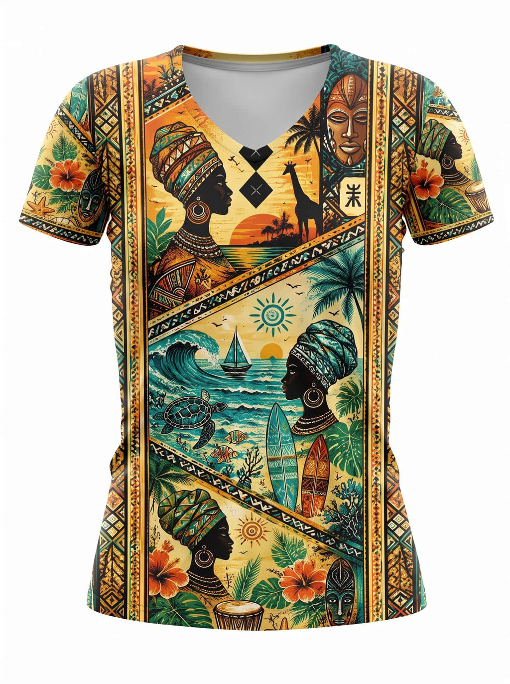 "Safari" V-Neck T-Shirt