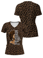 Unstoppable Brown Leopard V-Neck T-Shirt