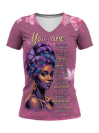Pink Orchid V-neck T-shirt