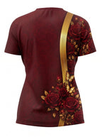 "August Girl Roses" V-Neck T-Shirt