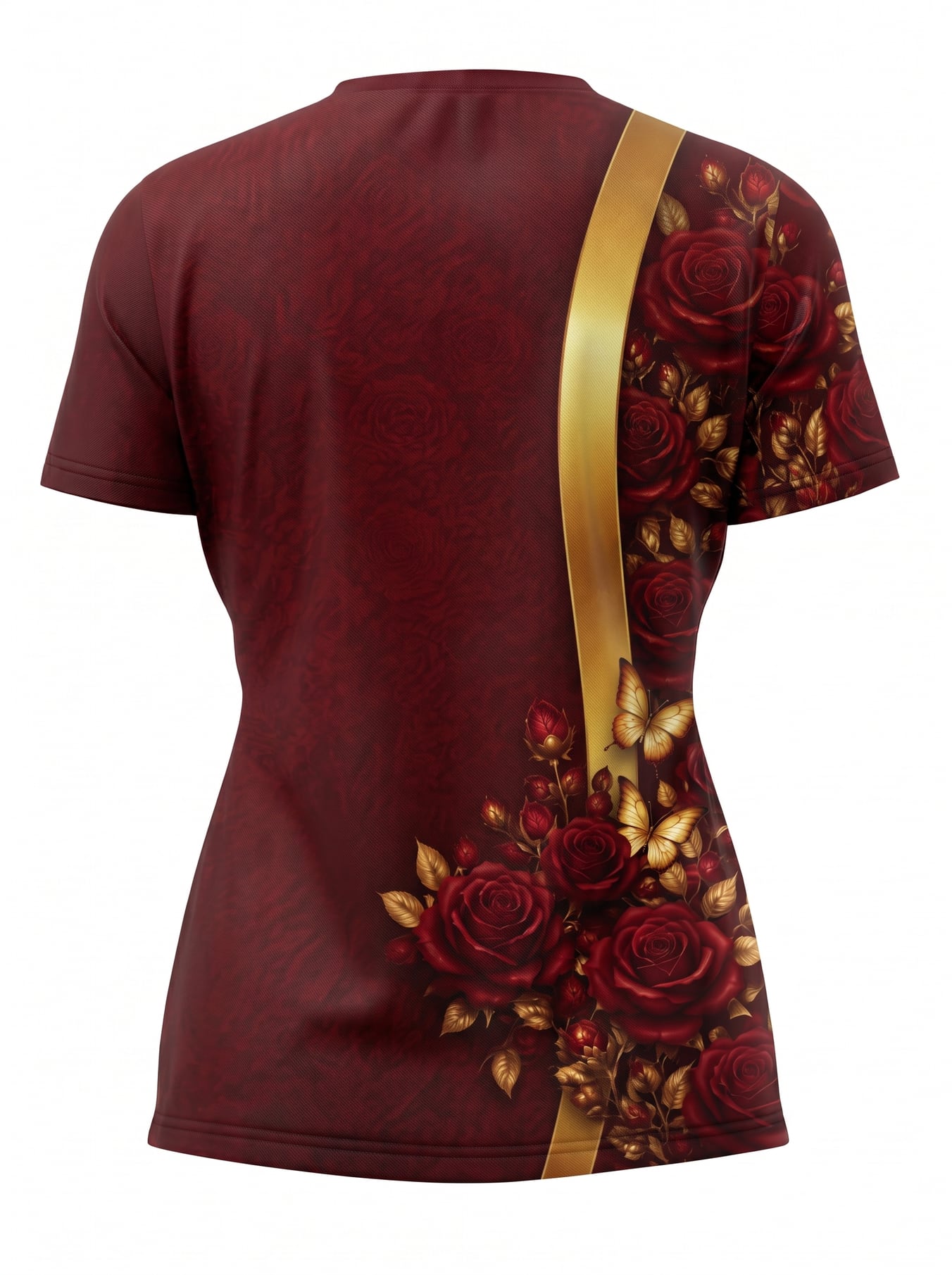 "August Girl Roses" V-Neck T-Shirt