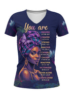 Blue Orchid V-neck T-shirt