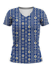 "Oshun" Royal Blue V-Neck T-Shirt