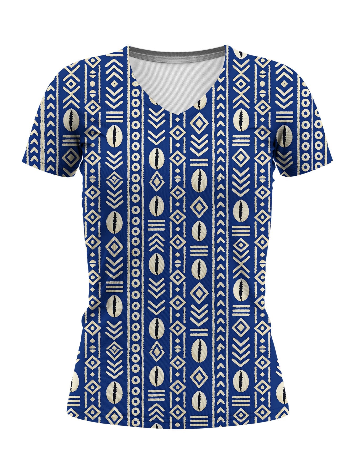 "Oshun" Royal Blue V-Neck T-Shirt