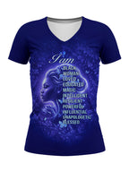 Black Woman Loved V-Neck T-Shirt
