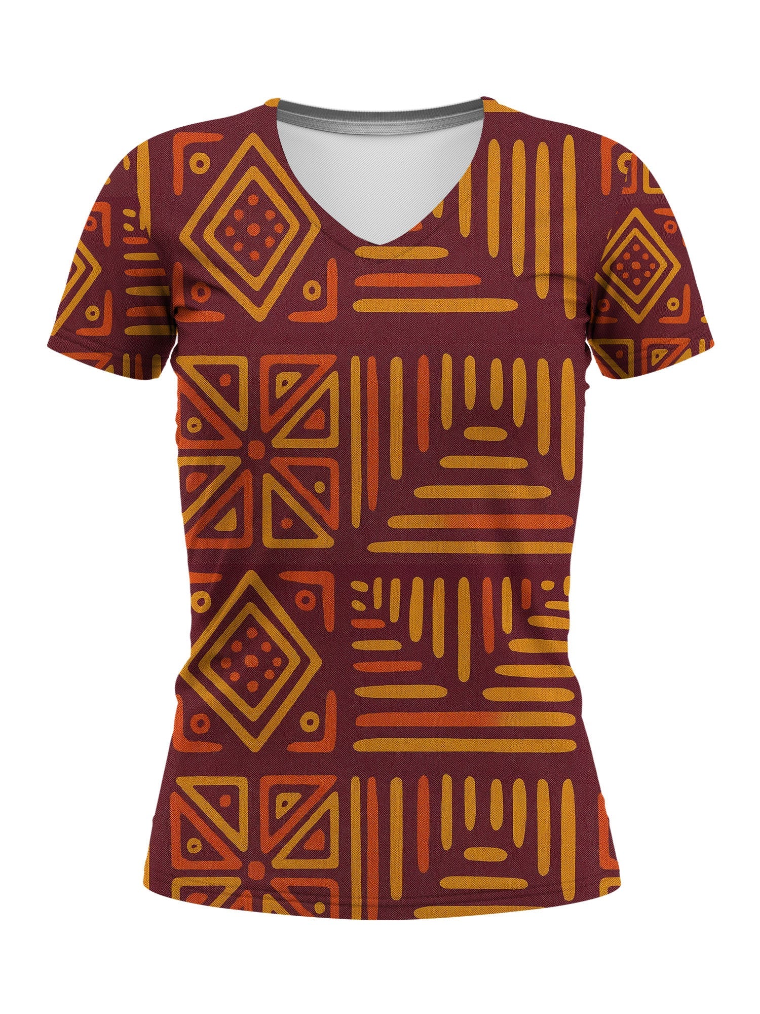 Mudcloth V-Neck T-Shirt