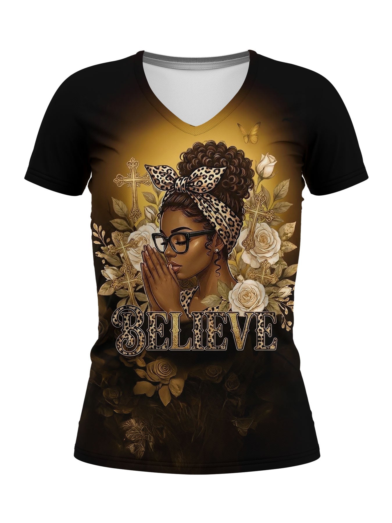 "Imani" V-Neck T-Shirt
