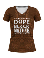 Dope Black Mom V-Neck T-Shirt