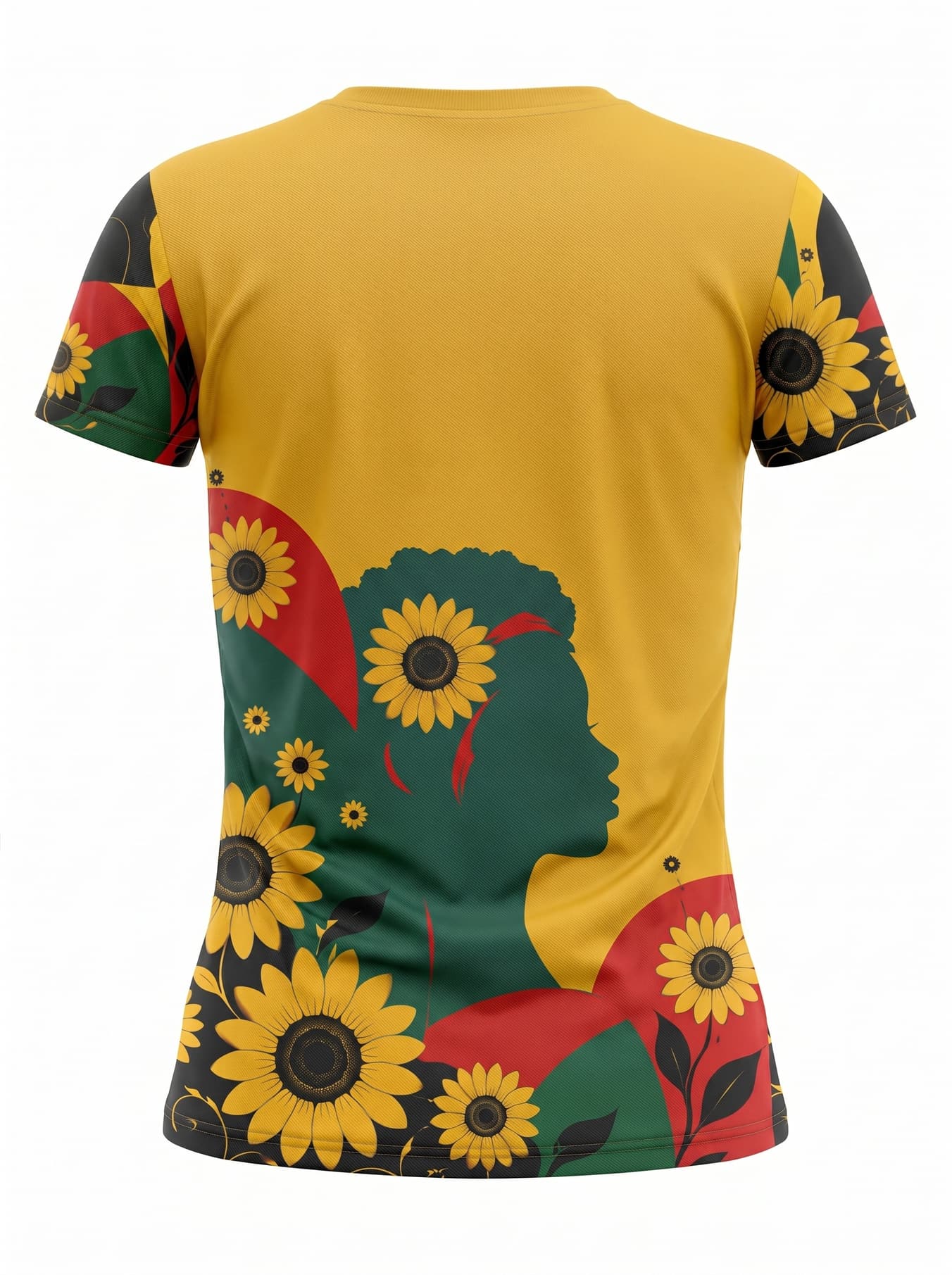 "August Queen Sunflower" V-Neck T-Shirt
