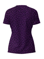 Purple Leopard V-Neck T-Shirt