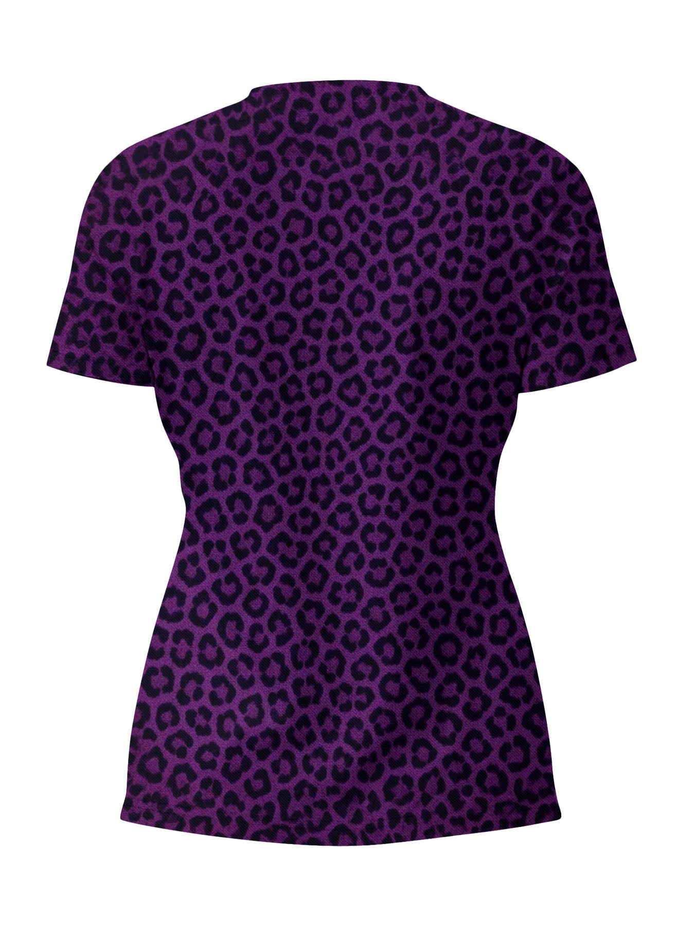Purple Leopard V-Neck T-Shirt