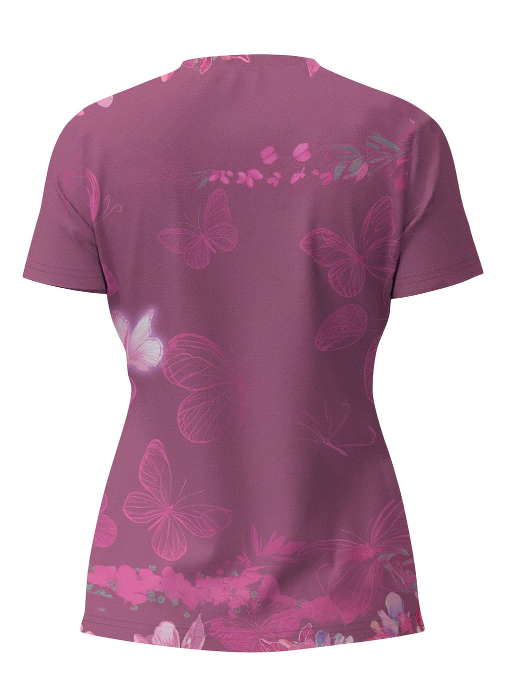 Pink Orchid V-neck T-shirt