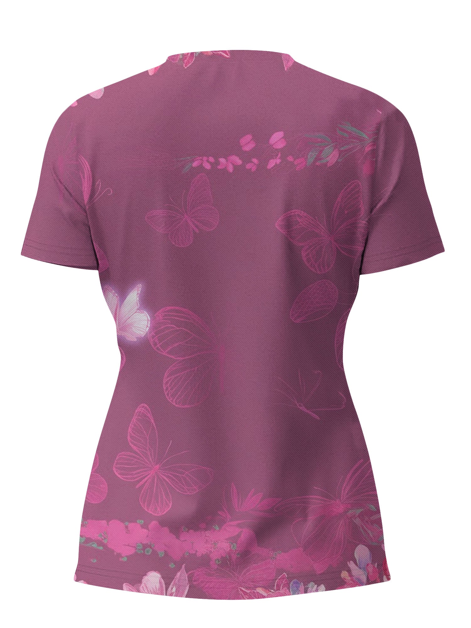 Pink Orchid V-neck T-shirt
