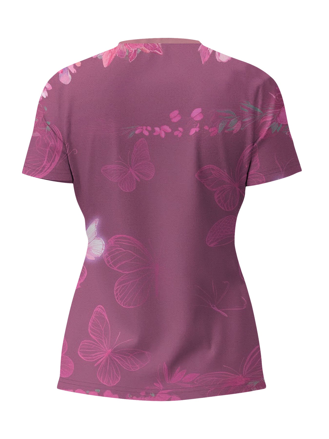 "Imani" Wild Rose V-Neck T-Shirt