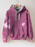 "Imani" Wild Rose Zip Hoodie