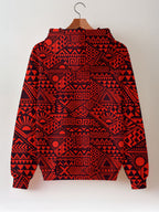 "Shaka" Burgundy Zip Hoodie