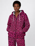 "Unstoppable" Pink Leopard Zip Hoodie Promo