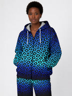 "Unstoppable" Sapphire Leopard Zip Hoodie